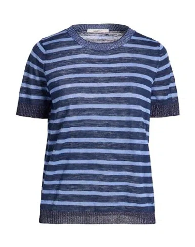Maliparmi Malìparmi Woman Sweater Navy Size Xs Linen, Polyester, Viscose, Lurex In Blue