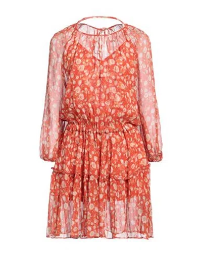 Alessia Zamattio Woman Mini Dress Tomato Red Size 6 Polyester, Elastane In Purple