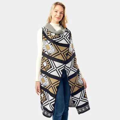 Truedames Aztec Pattern Button Vest In Multi