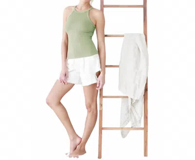 Nikibiki Highneck Ribbed Tank Top In Basil In Green
