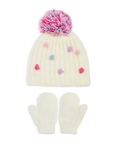 Capelli Girls' All Over Poms Iceland Pom Hat & Mitten Set - Baby