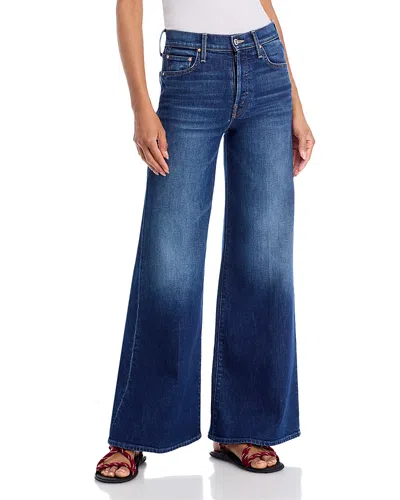 Mother The Tomcat Roller Skimp High Rise Wide Leg Jeans In Perfectly Imperfect In Blue