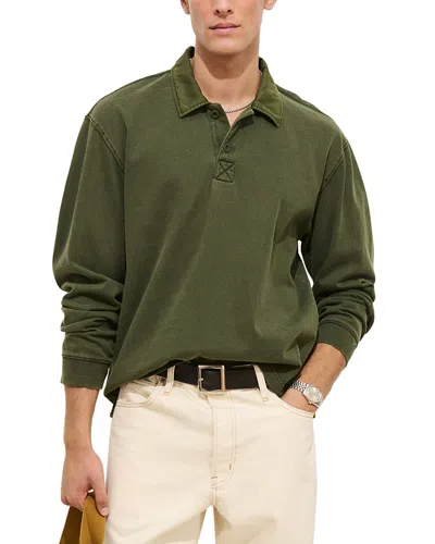 Alex Mill Garment Dyed Rugby Shirt In Cotton Jersey In Green