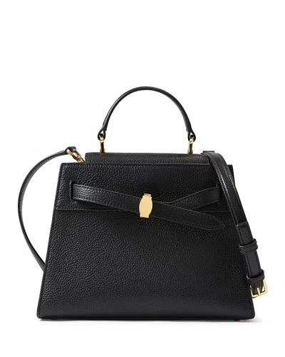 Veronica Beard Dash Small Leather Crossbody Bag In Black