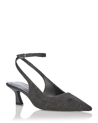 Stuart Weitzman Women's Vinnie 50 Ankle Strap Pumps In Gray