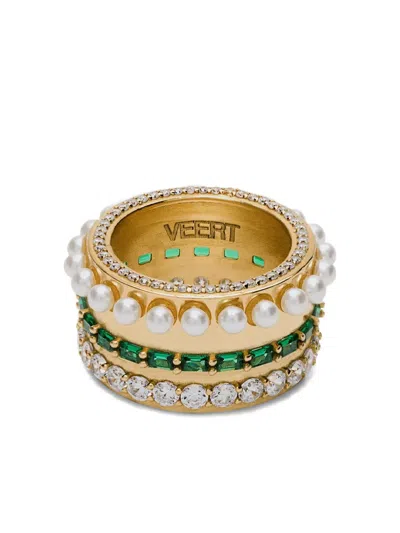 Veert 18k Yellow Gold Vermeil Layered Ring In Yellow