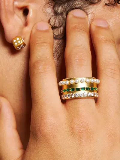 Veert 18k Yellow Gold Vermeil Layered Ring In Yellow