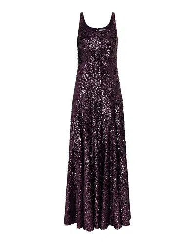 Rabanne Sequin Sleeveless Gown In Purple