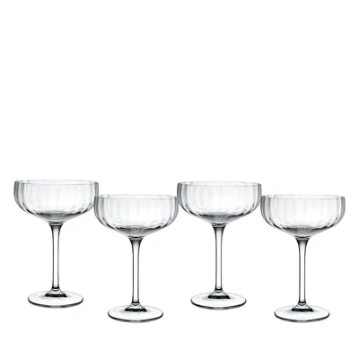 Villeroy & Boch Rose Garden Coupe Champagne Glass, Set Of 4 In Transparent