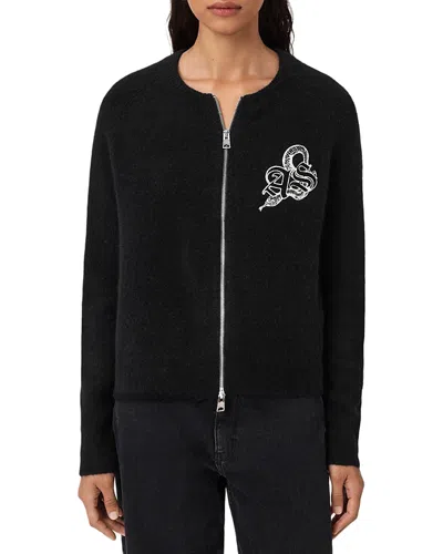 Allsaints Jaqueline Bomber Jacket In Black