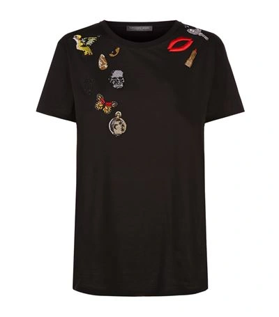 Shop Alexander Mcqueen Obsession Embellished T-shirt