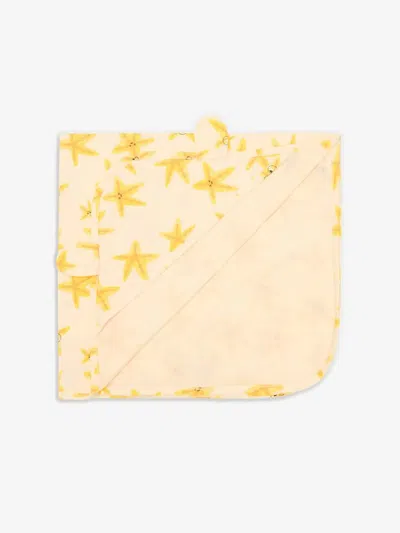 The Bonnie Mob Starfish-print Blanket In Yellow