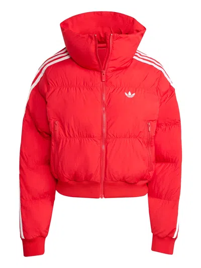 Adidas Originals Adicolor Puffer Jacket In Red