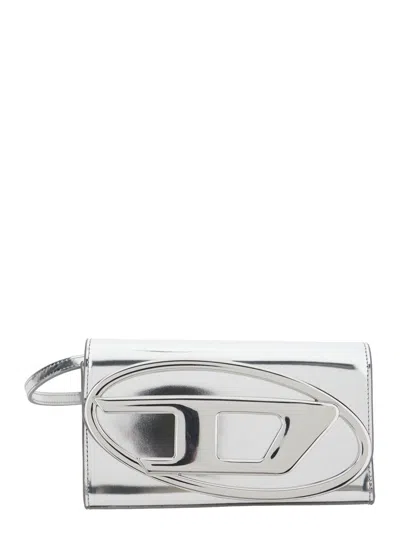 Diesel Wallet And Portatessere Donna  X09809 Ps202 - 1dr Strap H0535 In Metallic