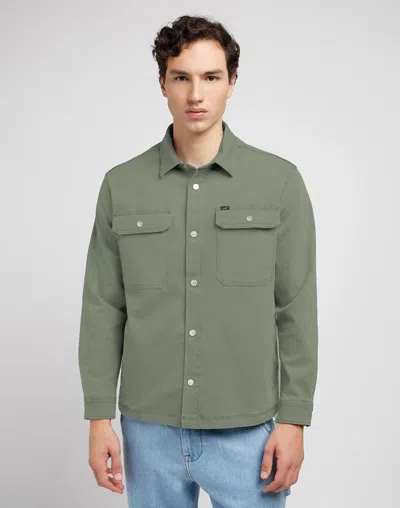 Lee Shirts Man  112350074 Workwear Olive Groove In Green