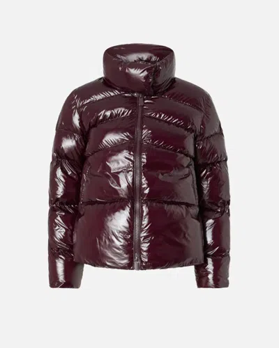 Pinko Doudoune Caban En Nylon Cristal In Red