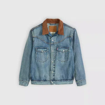 Levi's Jackets And Jackets Man Levis 002wn 000 Western Short Pff To Parris Trucker In Blue