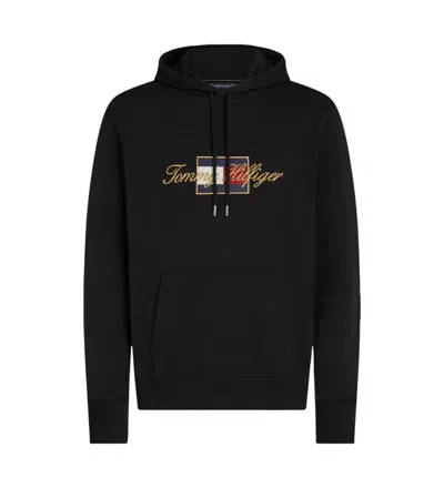 Tommy Hilfiger Embroidered Gold Logo Hoodie In Multi