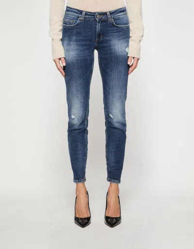 Dondup Monroe Distressed-effect Jeans In Blue