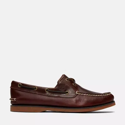 Timberland Classic 2-eye Boat 'burgundy' In Brown