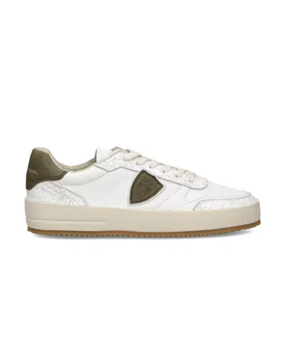 Philippe Model Nice Low Man Sneakers Green In White