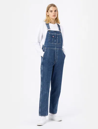 Dickies Straight-leg Cotton Jumpsuit In Blue