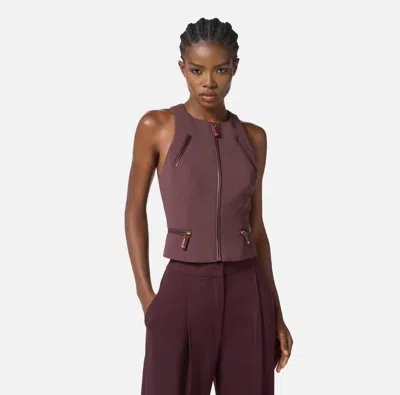 Elisabetta Franchi Top And Body Women  To03756e2 Ea4 In Burgundy