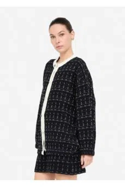 Liu •jo Long Flowing Maxi Cardigan With Open Front In Black