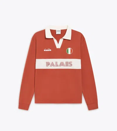 Diadora Legacy V-neck Panelled Polo Shirt In Multi