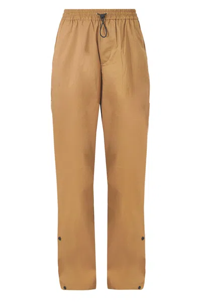 Autry Nylon Jogging Pants With Drawstring In Brown