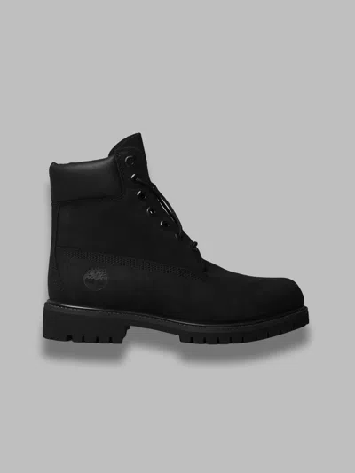 Timberland Brlack Water-proof Boots With Logo Plate In Black