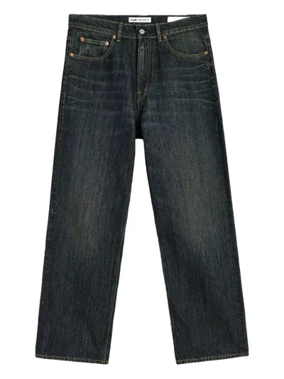 Our Legacy 25.5cm Third Cut Cotton Denim Jeans In Gray