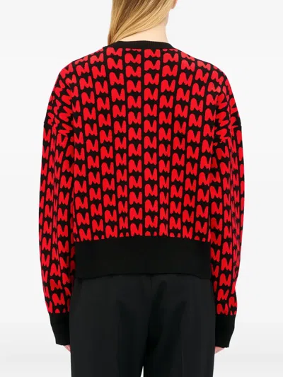 Msgm Monogram-logo Sweatshirt In Multi