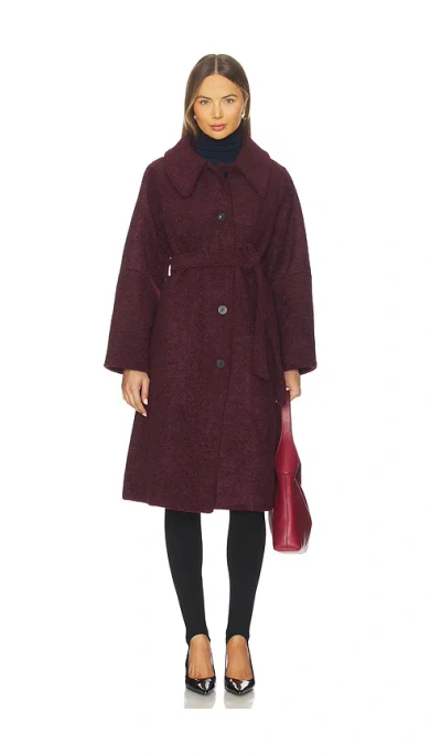 Maude Club Skylar Coat In Burgundy