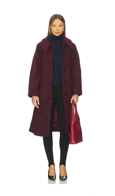 Maude Club Skylar Coat In Burgundy