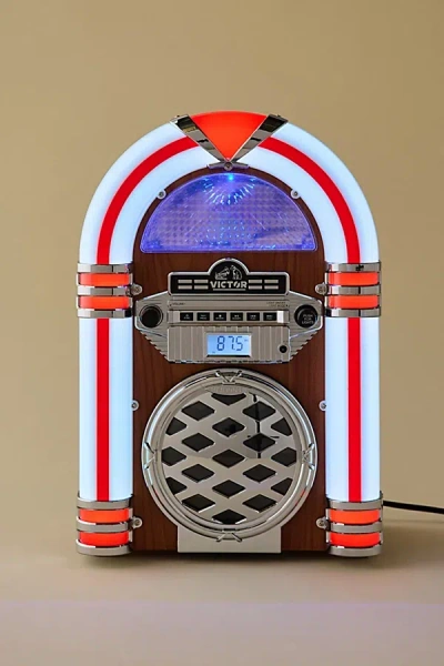 Urban Outfitters Victor Broadway Bluetooth Jukebox Speaker & Cd Player In Mahogany At  In Multi