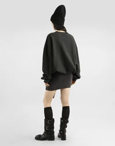 Dolce & Gabbana Cotton Crew Neck Sweatshirt With Print In Multi