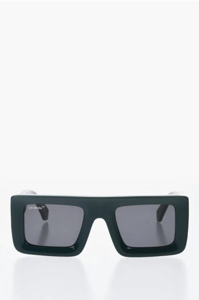 Off-white Embossed Monogram Leonardo Shield Sunglasses In Black