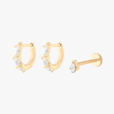 Studs Pear Set In Multi