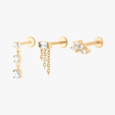 Studs Flatback Dangles Set In Multi