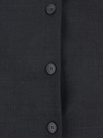 Merci Button Vest In Gray