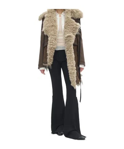 Ann Demeulemeester Wiebke Wool And Shearling Perfecto In Multi