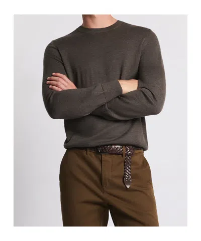Fay Round-neck Pullover In Wool In Brown