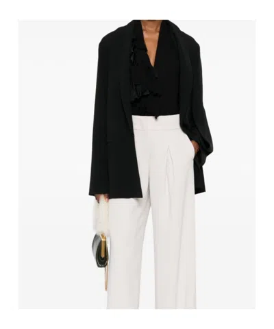 Alberta Ferretti Tailored Black Jacket With Boxy Silhouette In Black