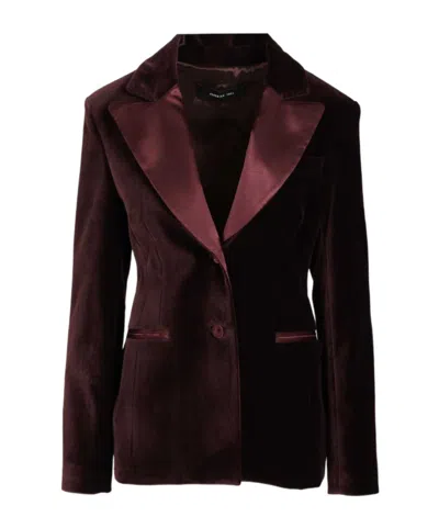 Federica Tosi Giacca Paralume Velluto Pontoglio Jackets Bordeaux In Burgundy