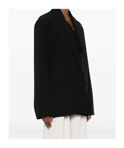 Alberta Ferretti Tailored Black Jacket With Boxy Silhouette In Black