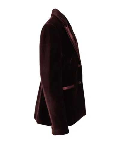 Federica Tosi Giacca Paralume Velluto Pontoglio Jackets Bordeaux In Burgundy