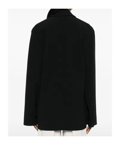 Alberta Ferretti Tailored Black Jacket With Boxy Silhouette In Black