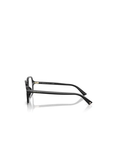 Jimmy Choo Geometric Frame Plano Lens In Black