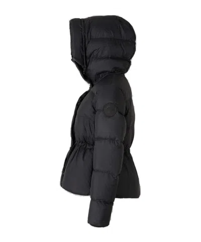 Canada Goose Drawstring Waist Down Jacket In Black